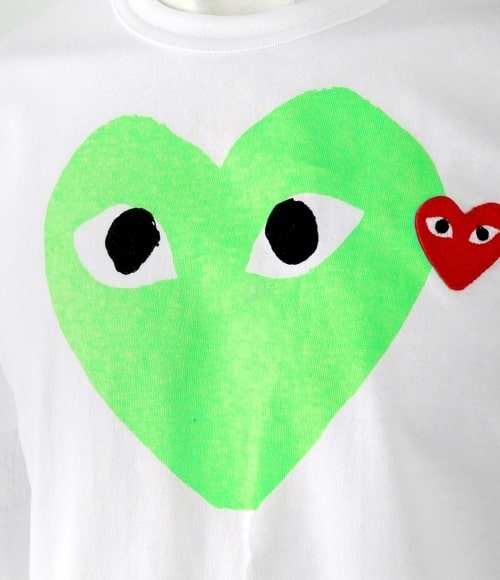 Double Heart Wappen Short Sleeve Tee white