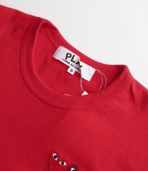 Double Heart Wappen Short Sleeve Tee red