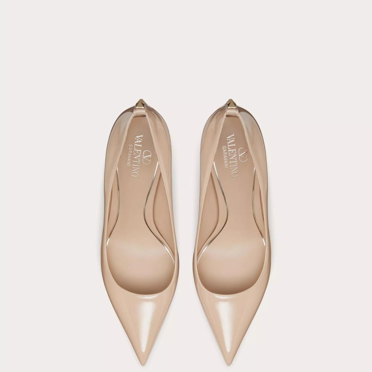 ROCKSTUD PATENT LEATHER PUMPS 90 MM
