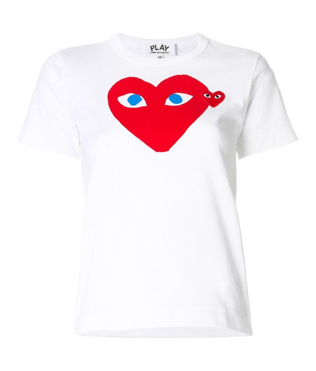 red Double Heart Wappen Short Sleeve Tee