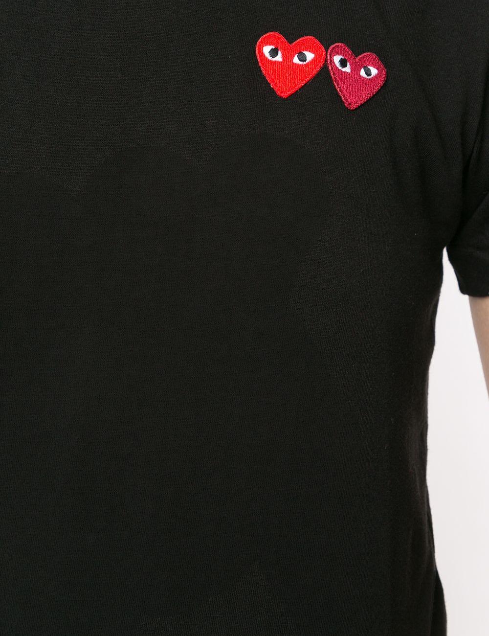 Double Heart Wappen Short Sleeve Tee black