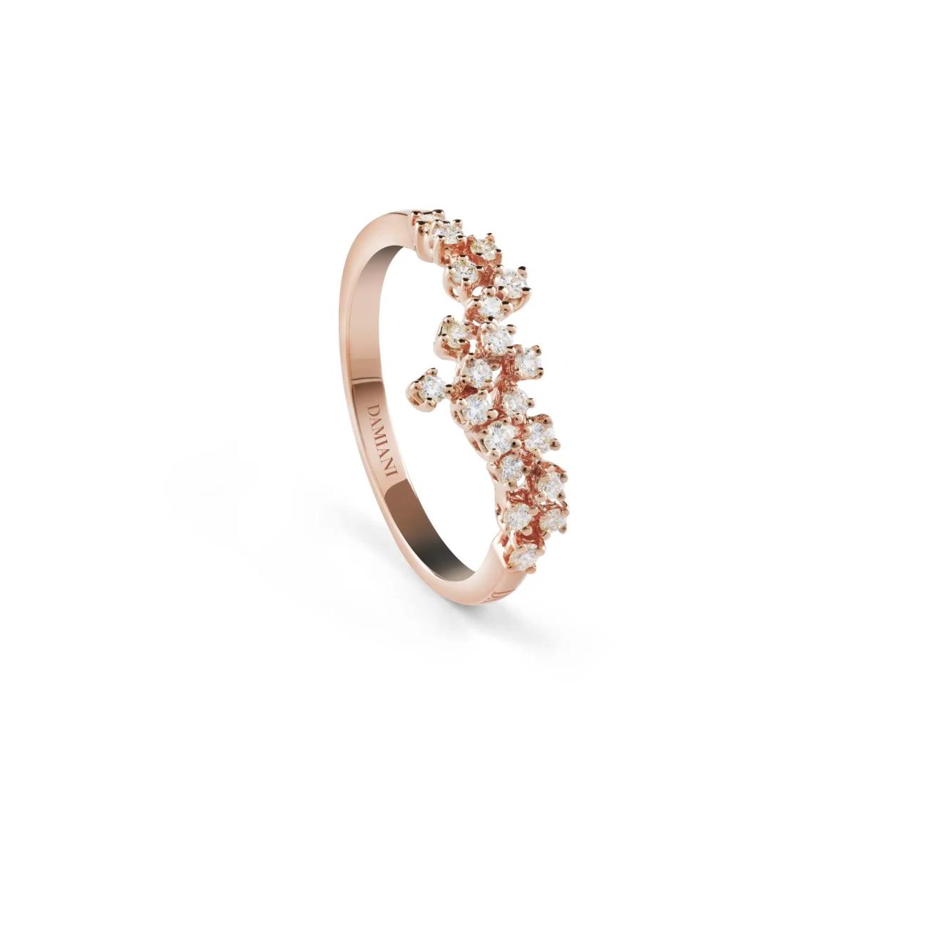 Damiani Mimosa Diamonds Ring Pink Gold