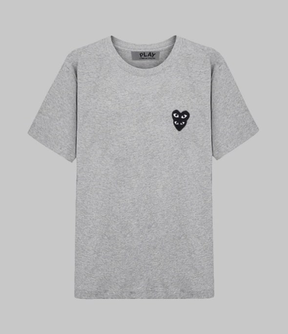 Double Heart Wappen Short Sleeve Tee gray