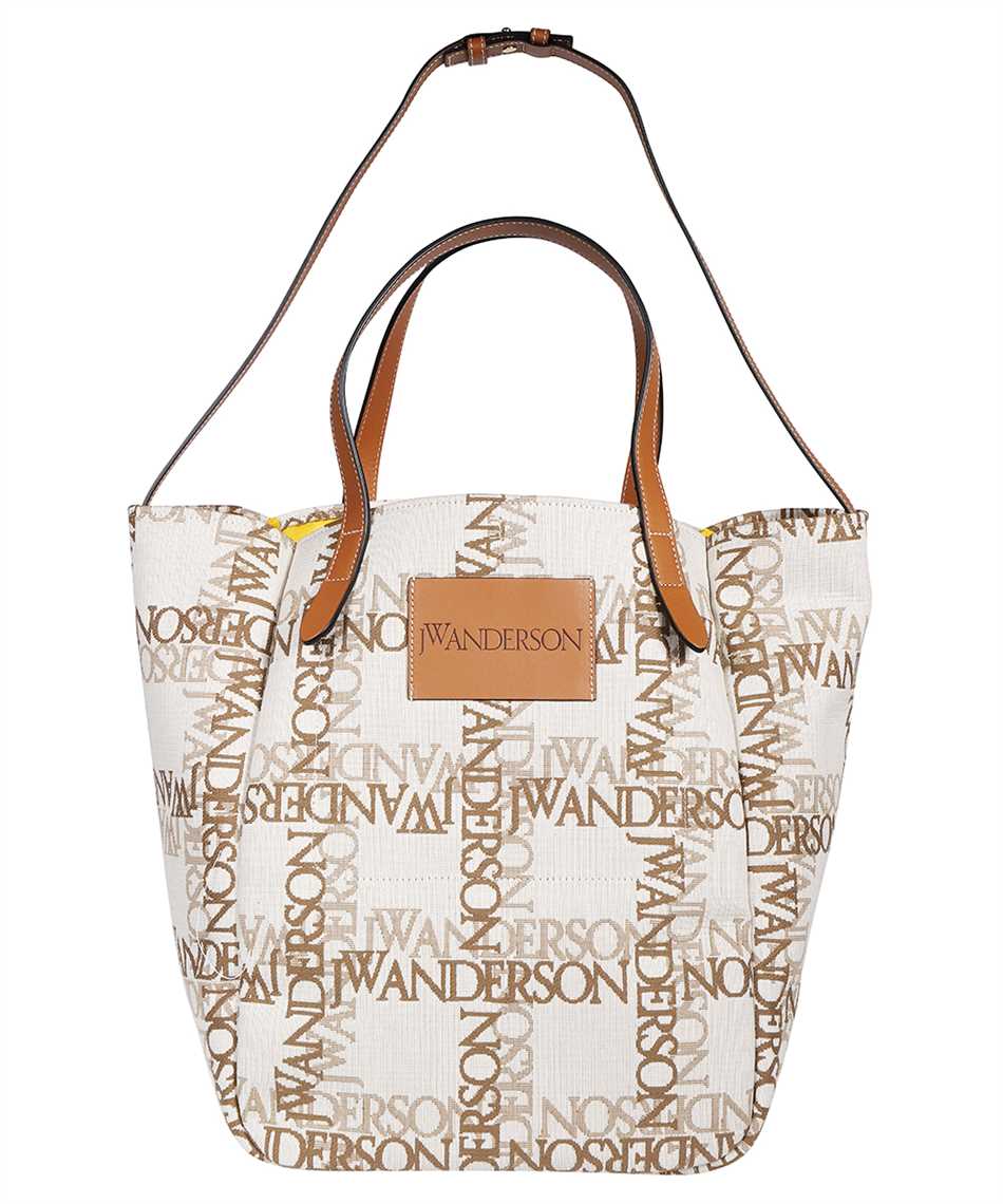 23SS BELT TOTE BAG WITH LOGO GRID