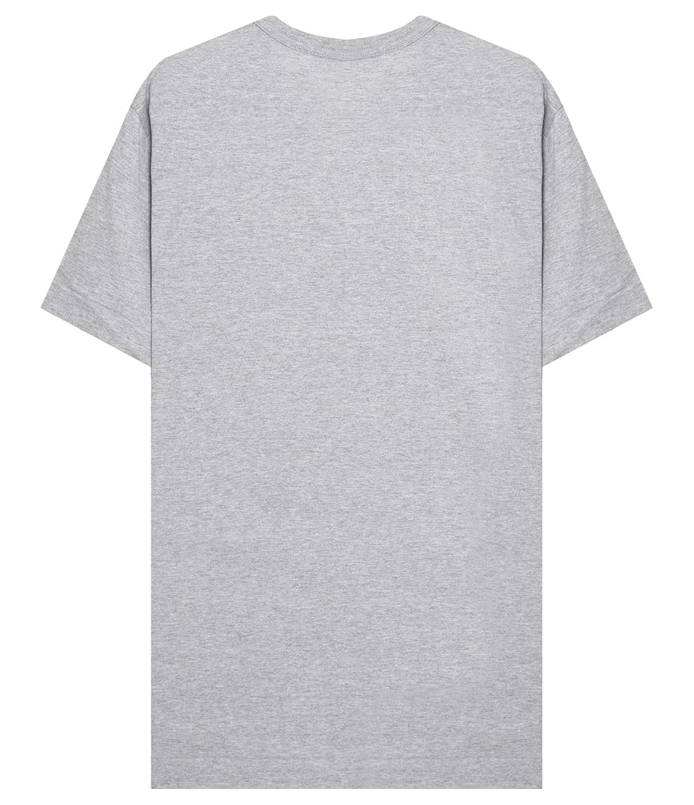 Pixel Red Heart Wappen Short Sleeve Tee gray