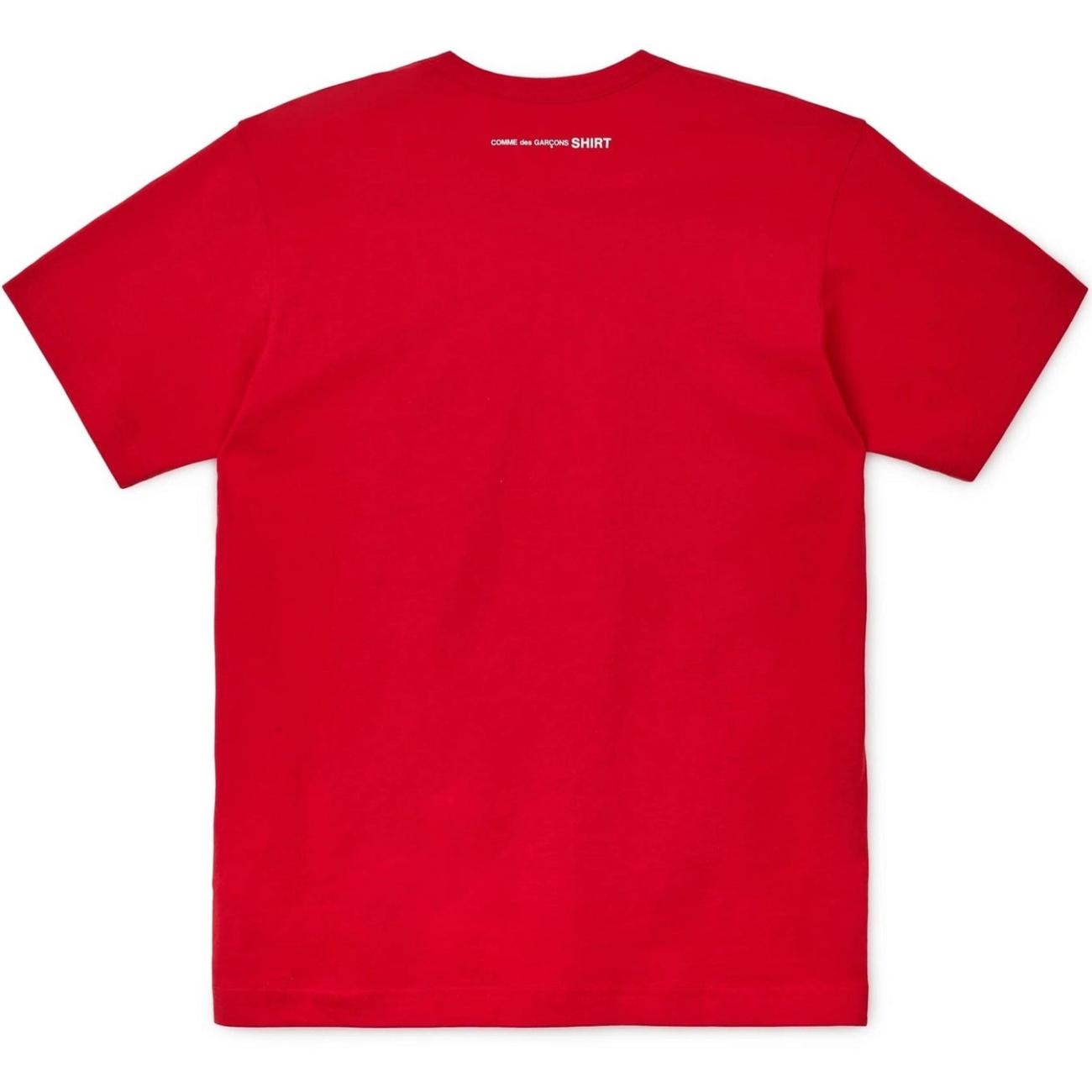 back logo short sleeve tee red