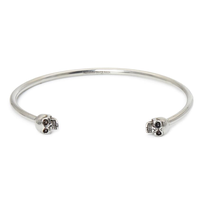 [Alexander McQueen] Thin Twin Skull Bracelet 
