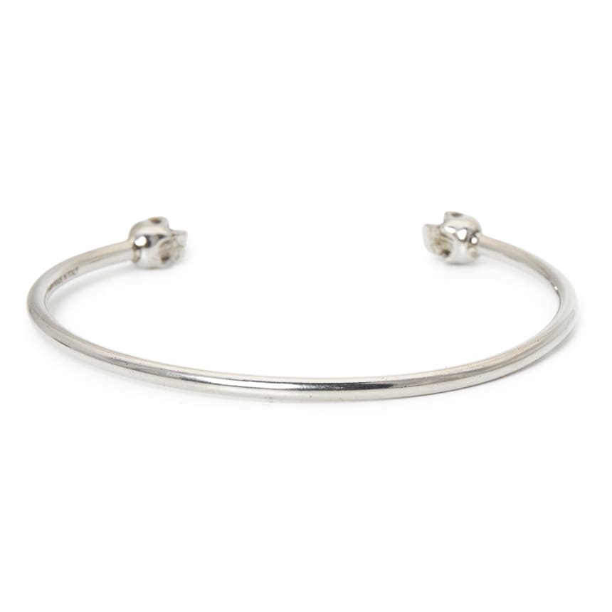 [Alexander McQueen] Thin Twin Skull Bracelet 