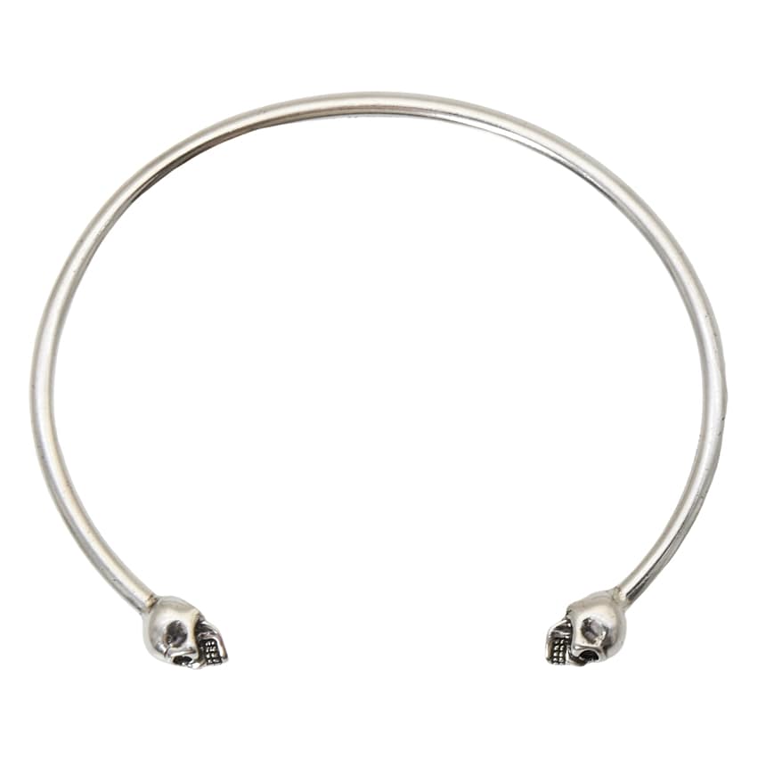[Alexander McQueen] Thin Twin Skull Bracelet 