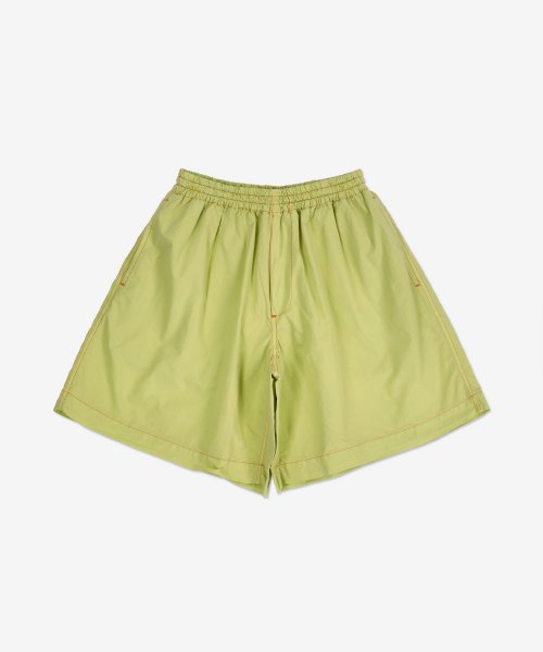 Men's Elastic Shorts Pants - Apple Green