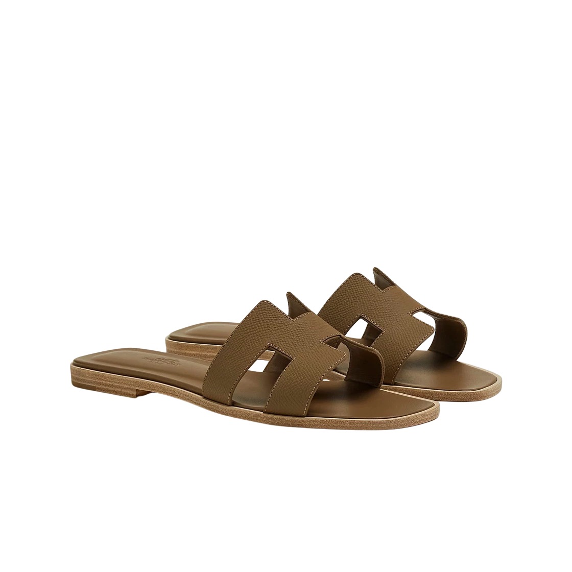 Hermes Oran Sandal Epsom & Etoupe