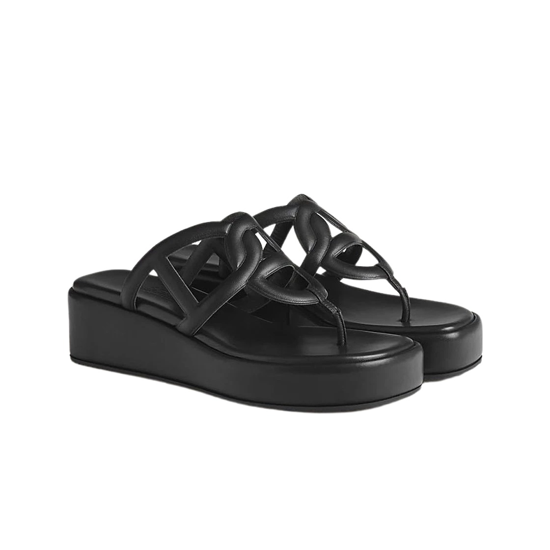 Hermes Gipsy Sandal Nappa & Noir