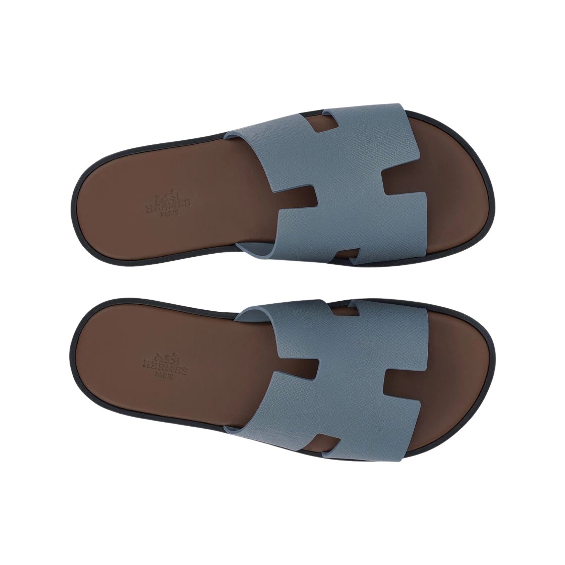 Hermes Izmir Sandal Epsom & Gris Antarctique Amourette