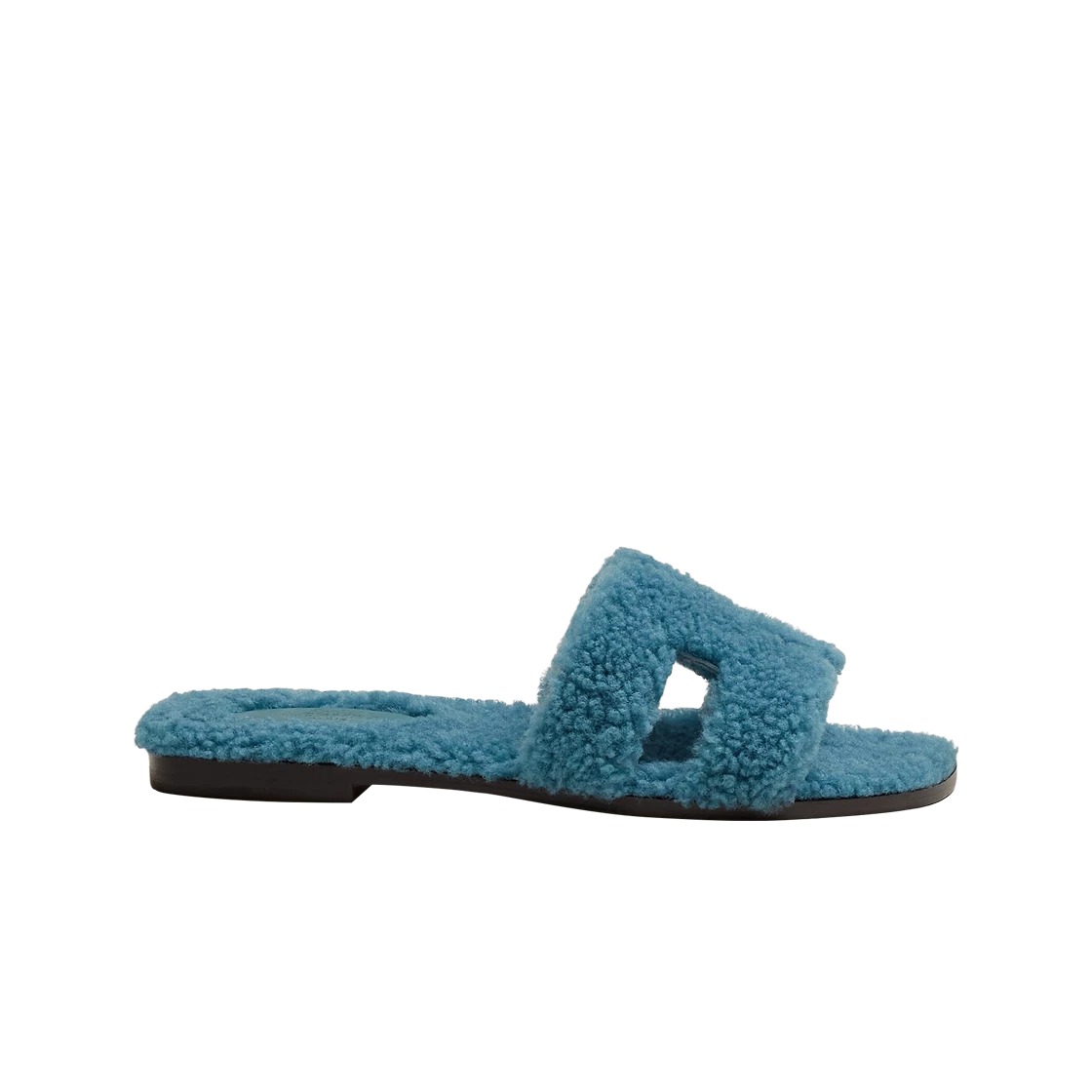Hermes Oran Sandal Woolskin & Bleu