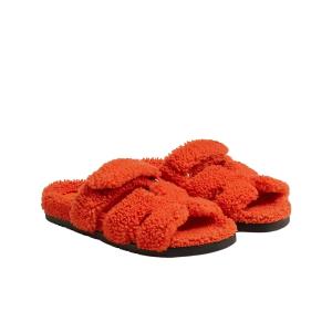 Hermes Chypre Sandal Woolskin & Orange