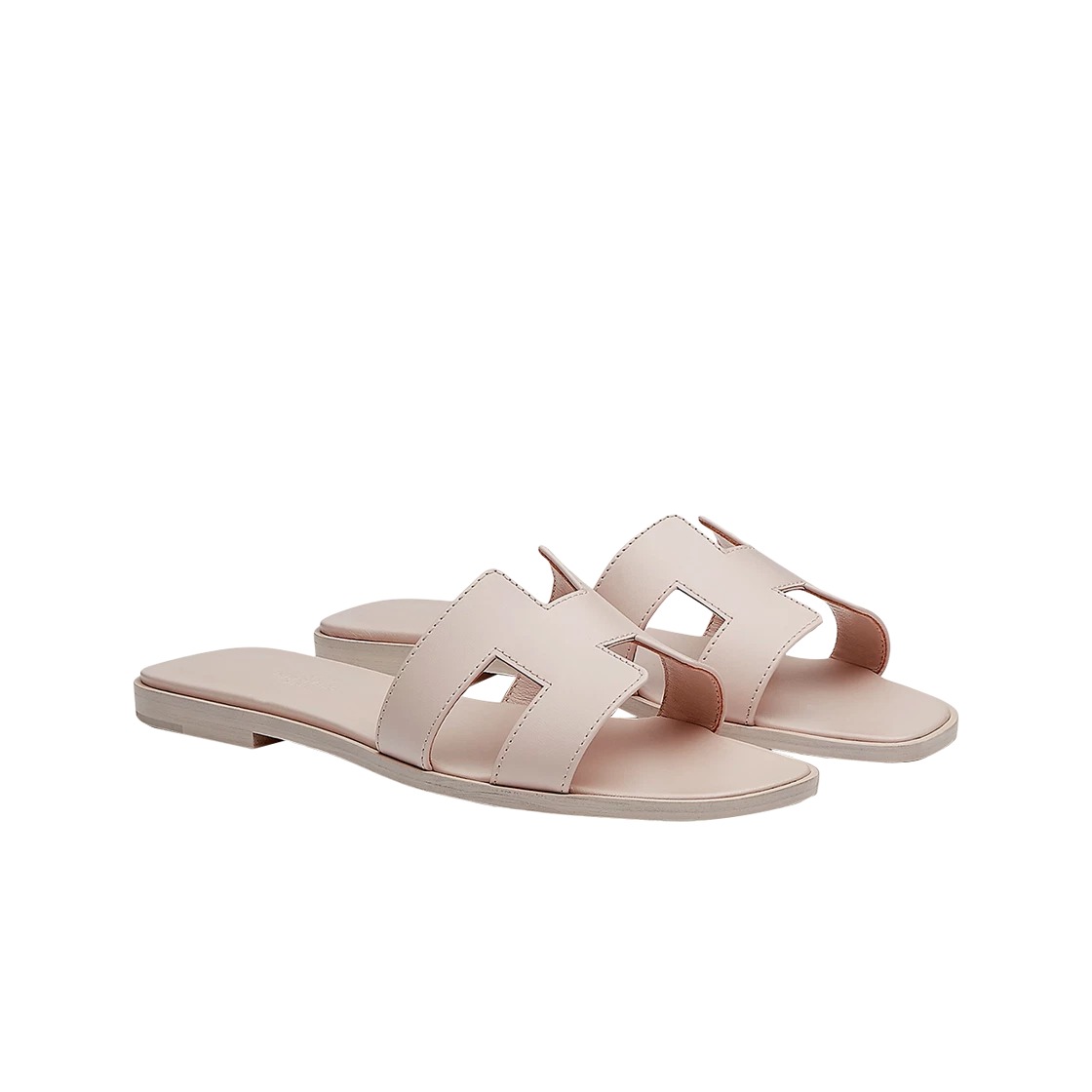 Hermes Oran Sandal Calfskin & Rose Petale