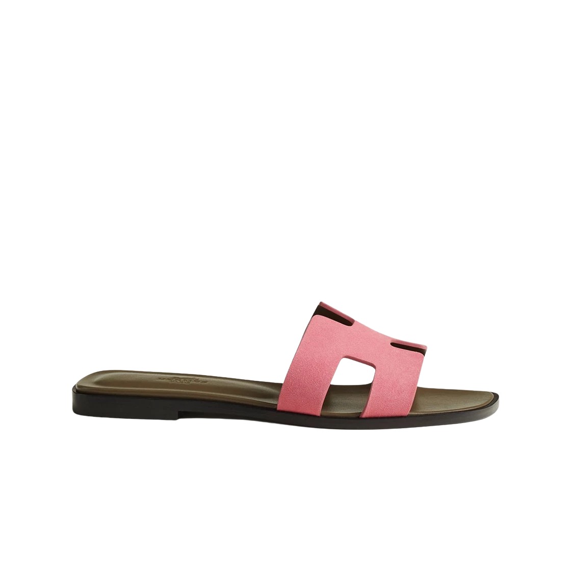 Hermes Oran Sandal Suede Goatskin & Rose Du Desert
