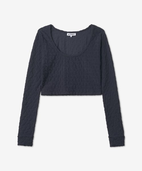 Women's cropped knit - dark navy