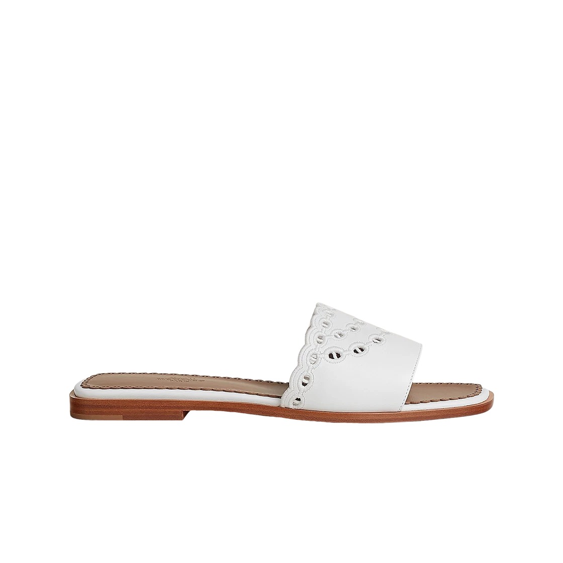 Hermes Gaelle Sandal Calfskin & Blanc