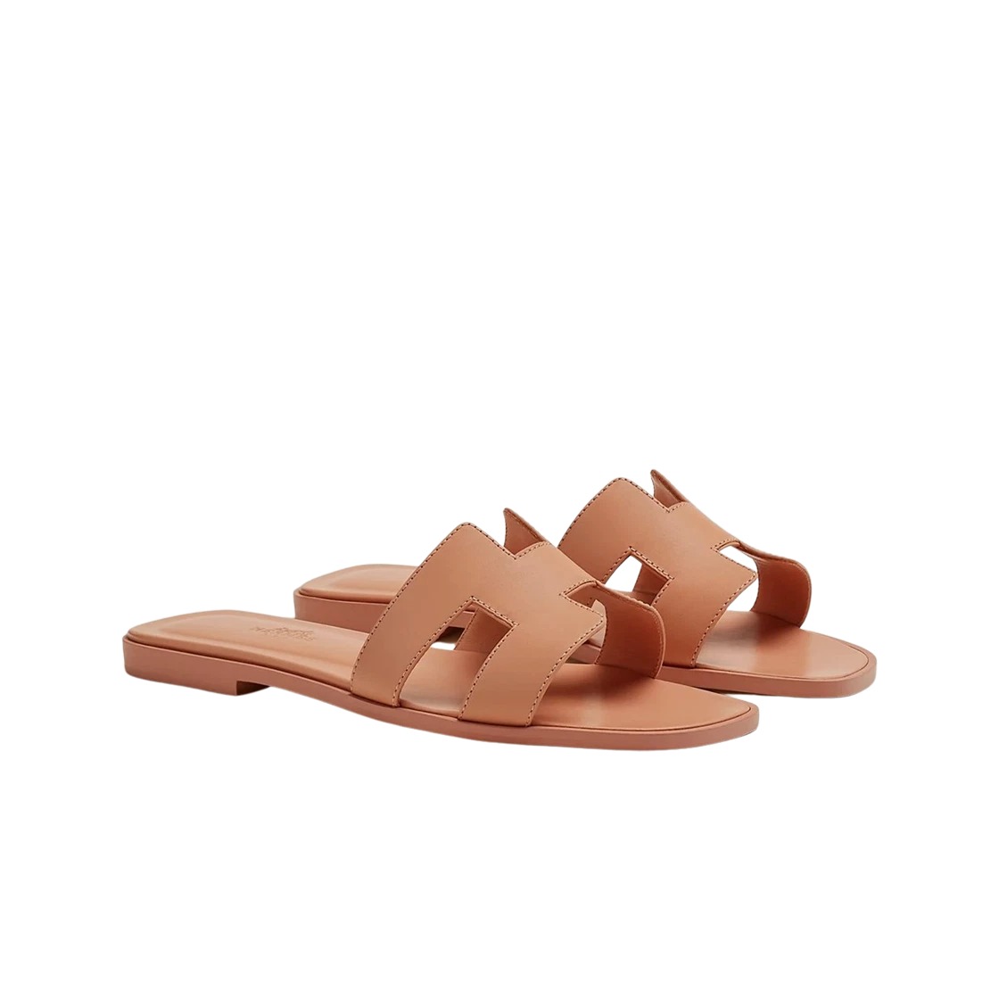 Hermes Oran Sandal Calfskin & Granit Rose