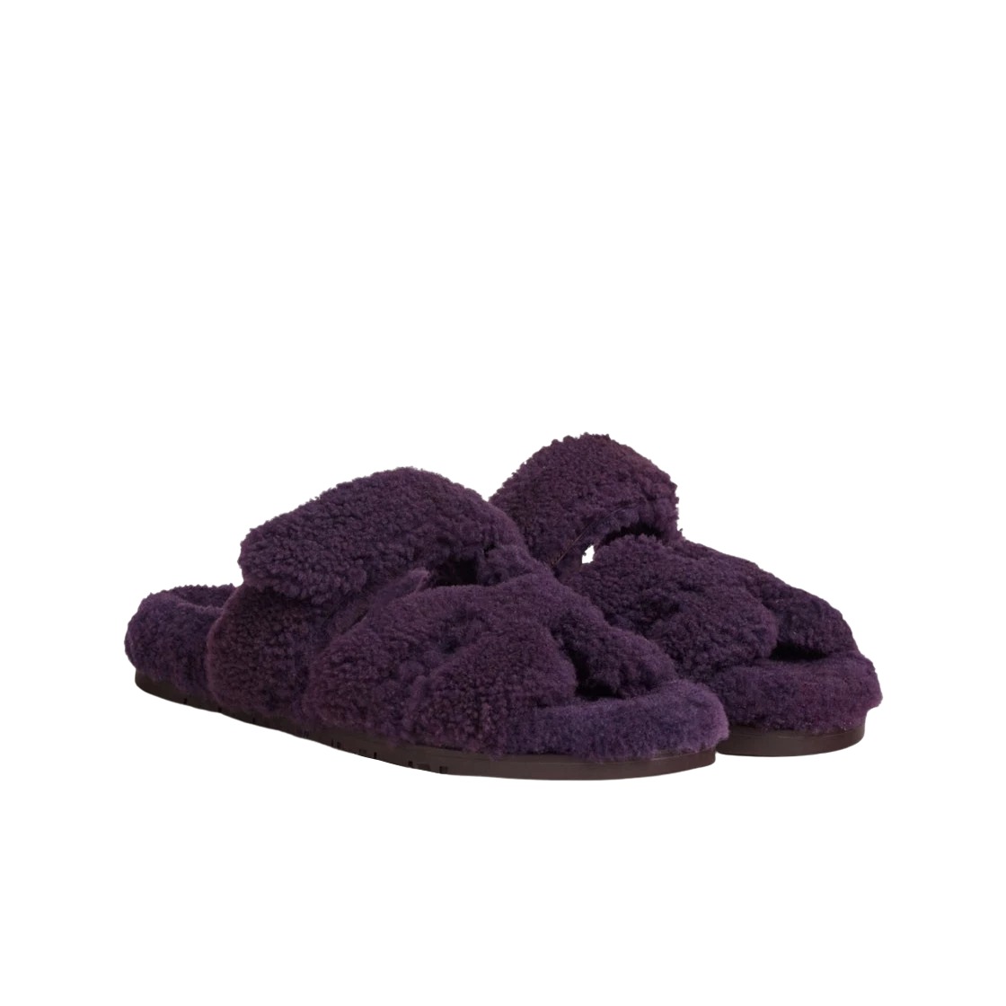 Hermes Chypre Sandal Woolskin & Violet Fonce
