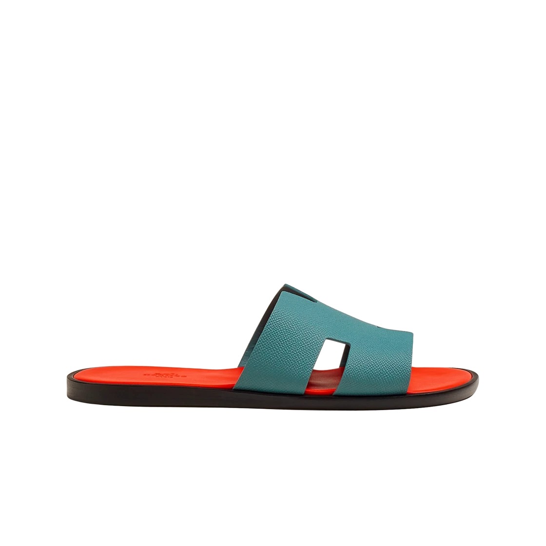 Hermes Izmir Sandal Epsom & Bleu Bleuet Orange