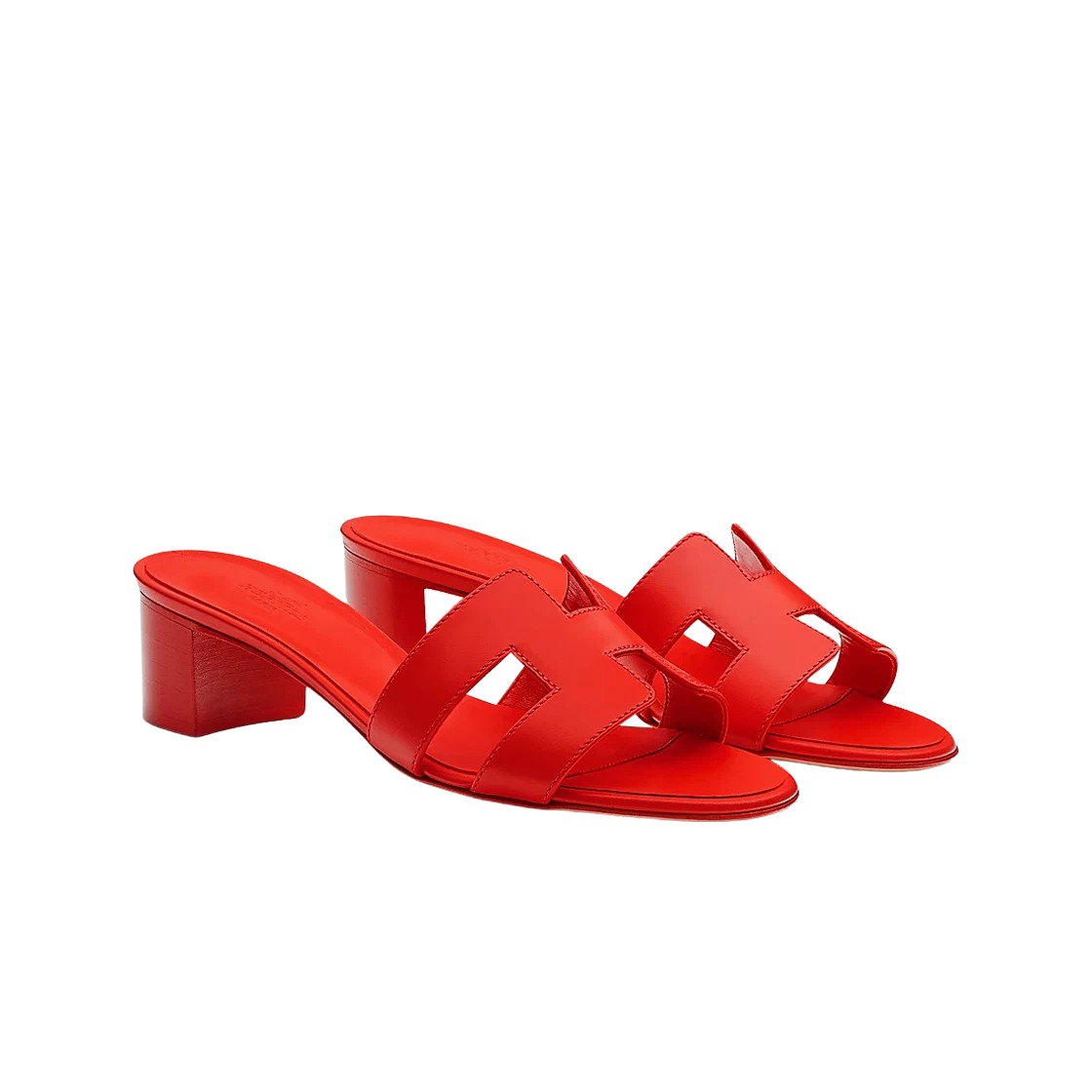 Hermes Oasis Sandal Calfskin & Ruby Red
