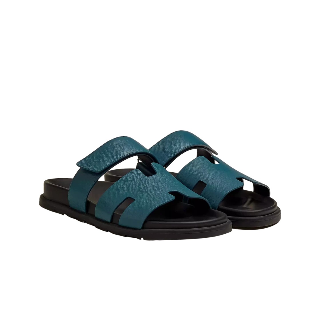 Hermes Chypre Sandal Epsom & Bleu Canard