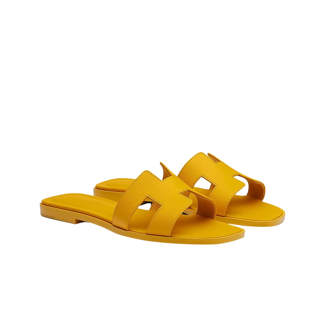 Hermes Oran Sandal Epsom & Jaune Sable