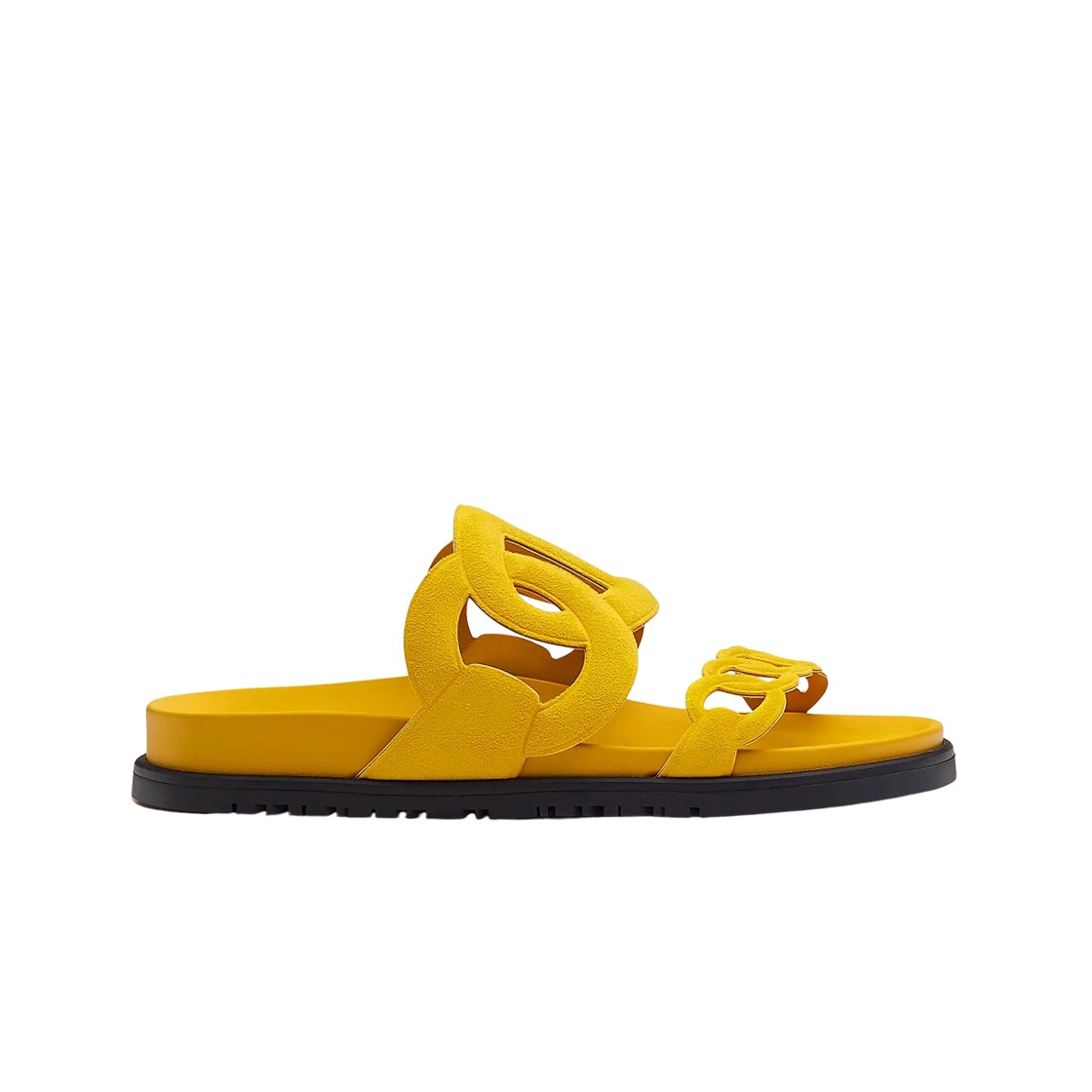 Hermes Extra Sandal Suede Goatskin & Jaune Sable