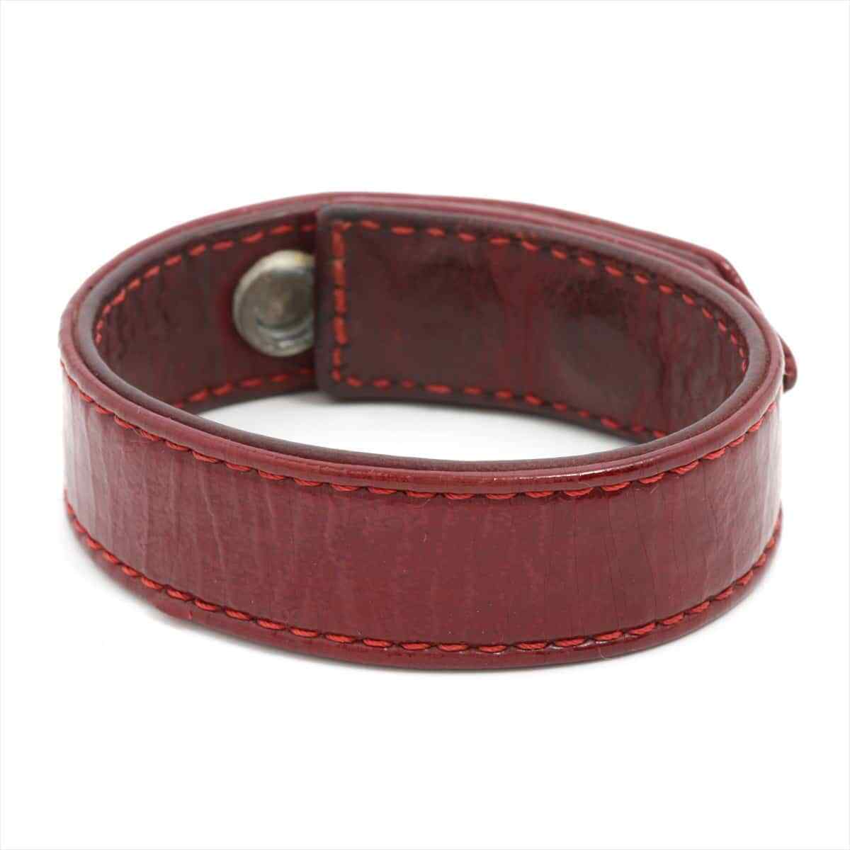 3 Button CH Snap Leather Bracelet