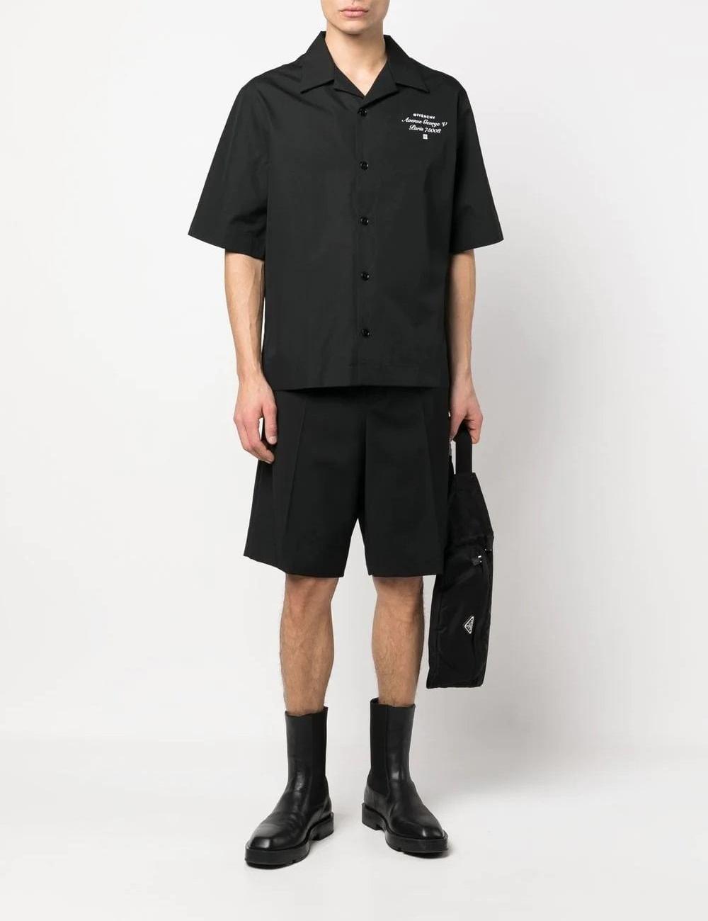 back logo embroidered short-sleeved shirt