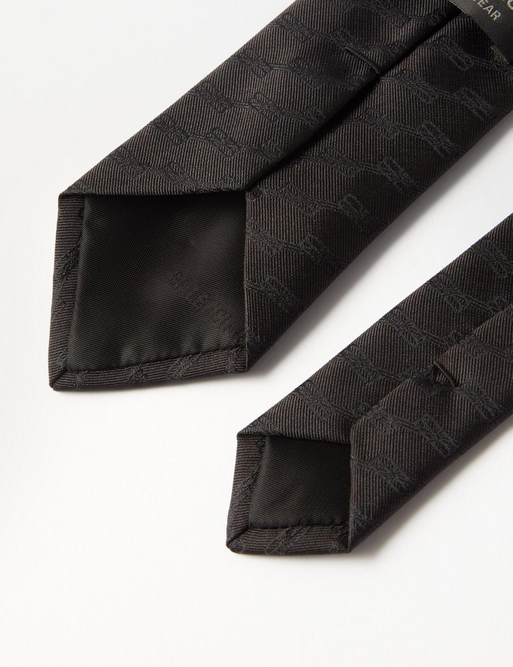 BB-jacquard silk-twill tie