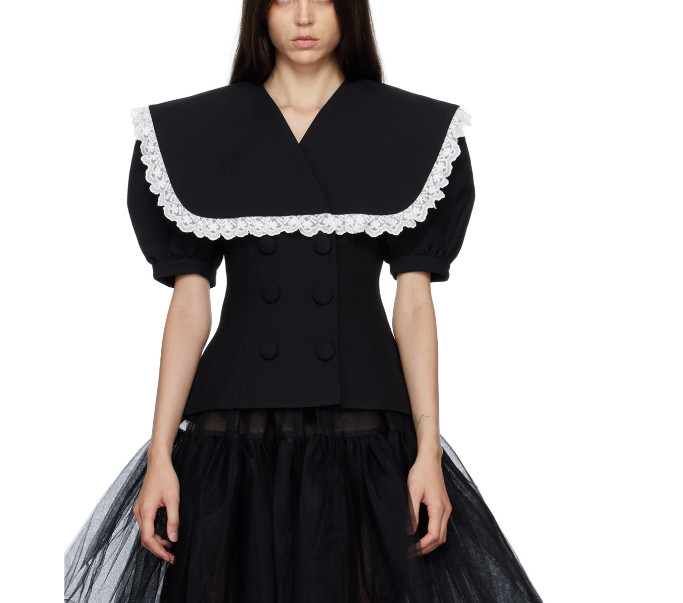 Black Sailor Collar Jacket