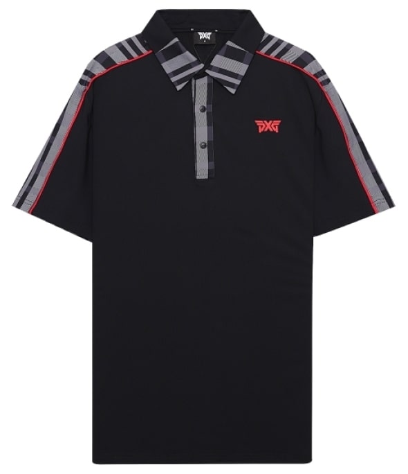 additional production Comfort Fit S/S Plaid Block Sleeve Polo