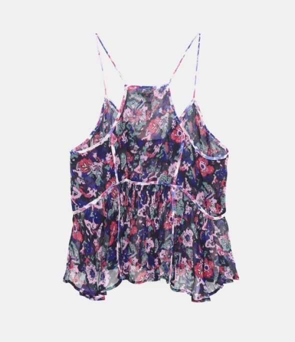 Letta Floral Ruffle Top free