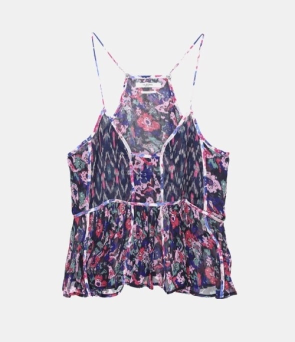 Letta Floral Ruffle Top free