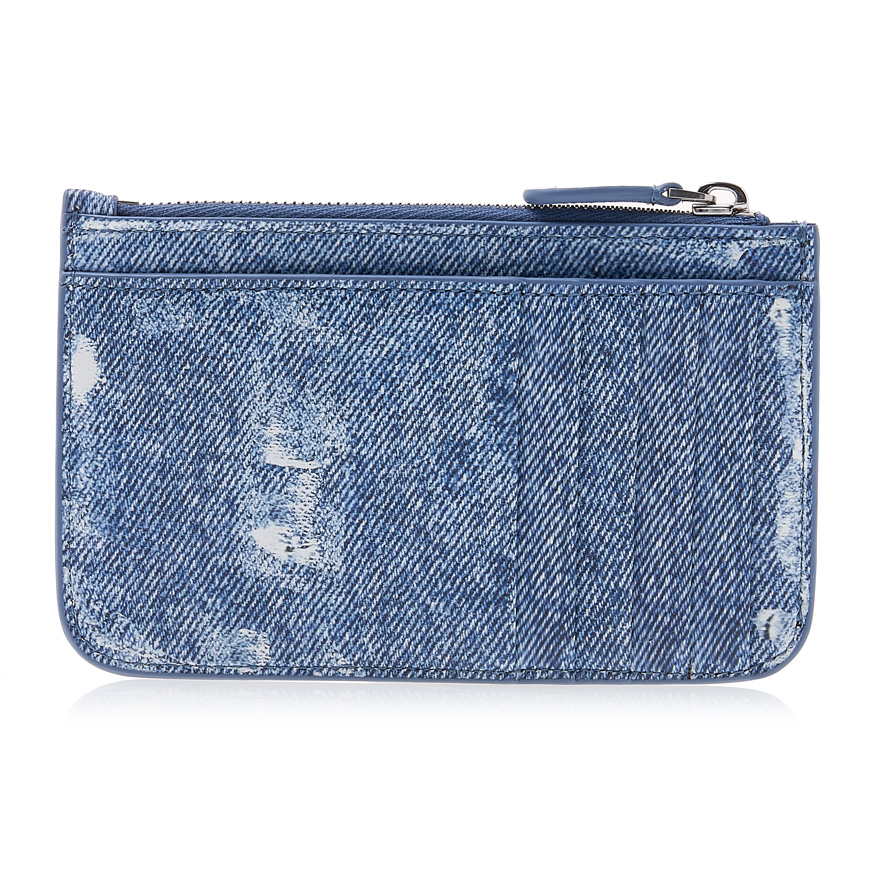 Women Denim Print Card Wallet
