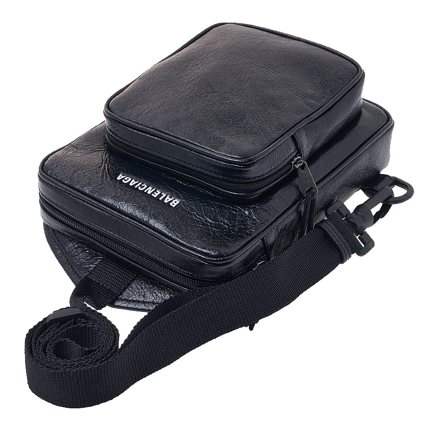 MEN'S EXPLORER CROSSBODY MESSENGER BAG IN BLACK