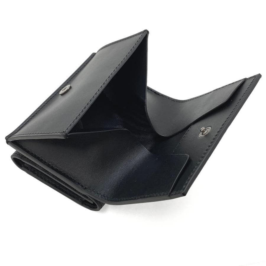 chain coated canvas compact wallet