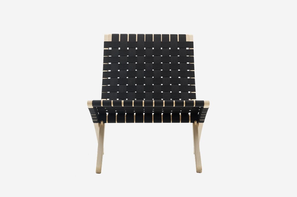 Carl Hansen & Sun MG501 Cuban Chair Natural Oak & Soap Finish Black Sheet