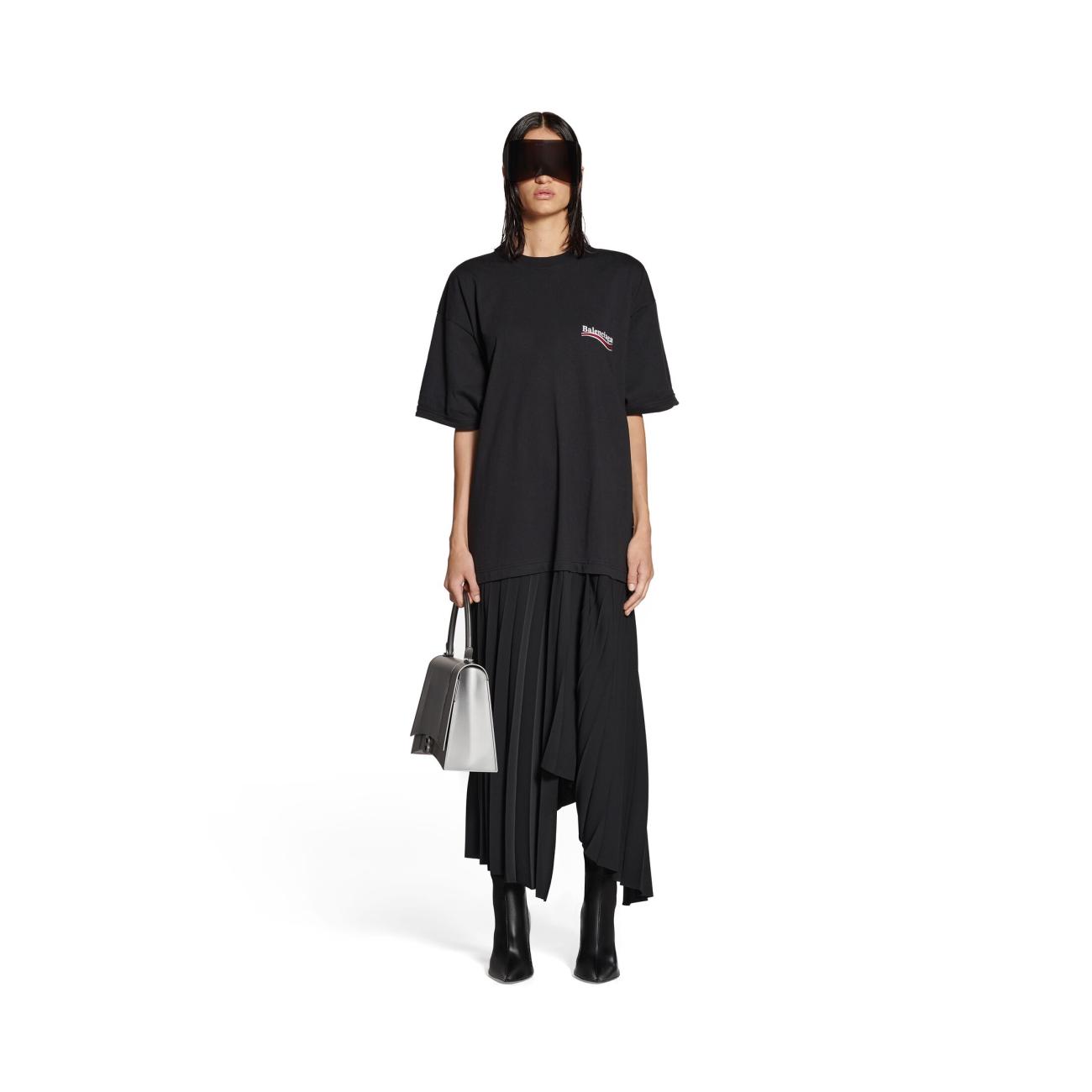 Logo Pleated T-shirt Dress