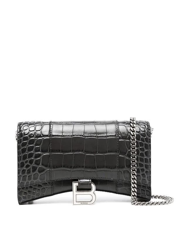 Crocodile Embossing Chain Wallet Bag