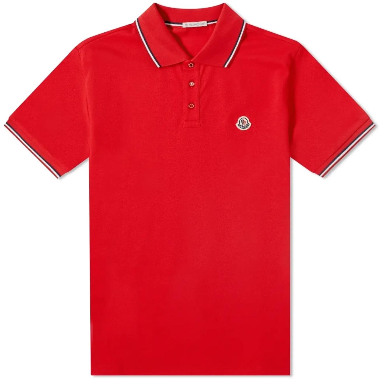 Logo patch short-sleeved pique red