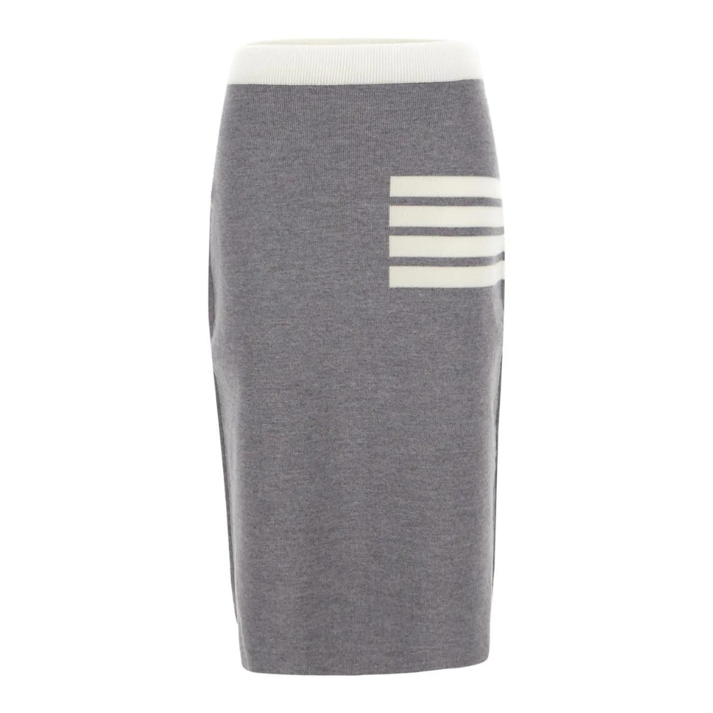 DOUBLE FACE MERINO 4-BAR A-LINE SKIRT