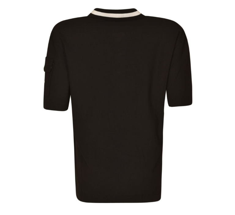 Logo patch short sleeve pique