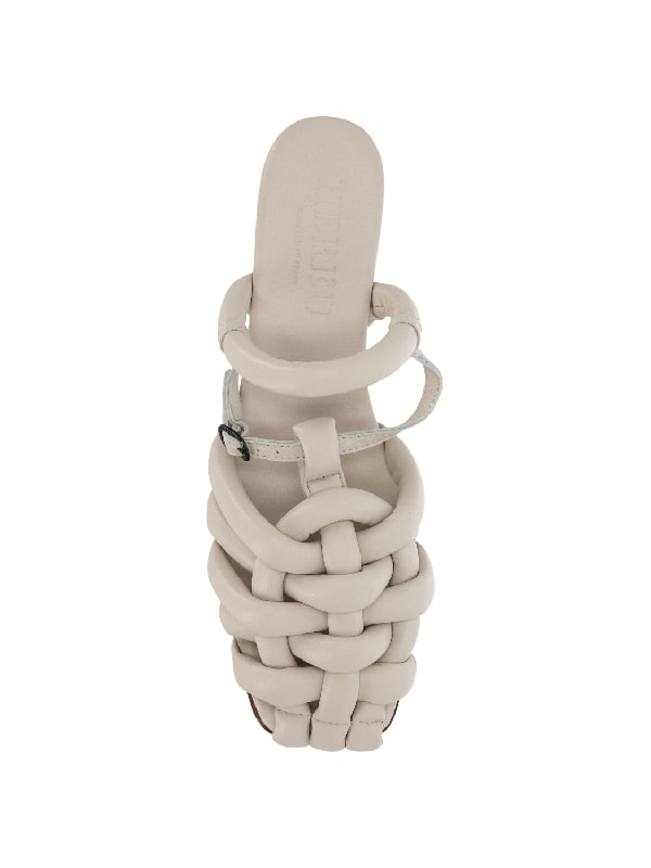(W) Hereu Cabersa Padded Fisherman Sandal Cream
