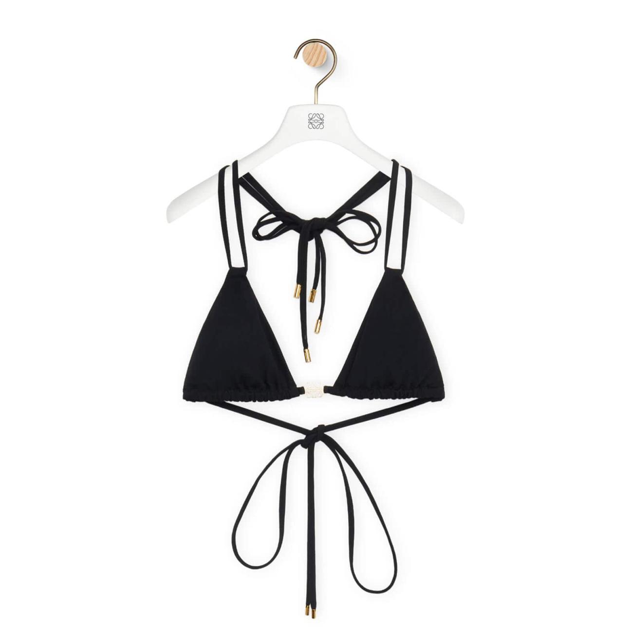 Anagram bikini top in technical jersey Black