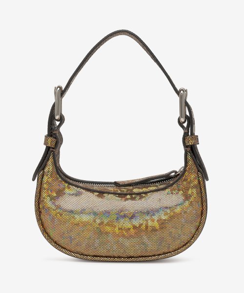 Women's Mini Soho Hologram Leather Tote Bag - Disco Bronze