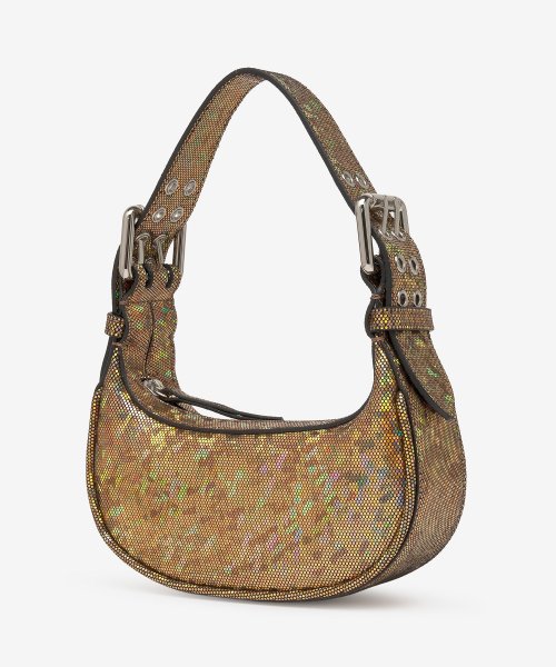 Women's Mini Soho Hologram Leather Tote Bag - Disco Bronze